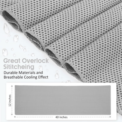 Cooling Towels 20 Pack, 40"x 12" Cooling Rags Neck Wraps for Sports with Carrying Pouch, Gym Cooling Neck Towels for Hor Weather, Sweat, Fitness, Travel