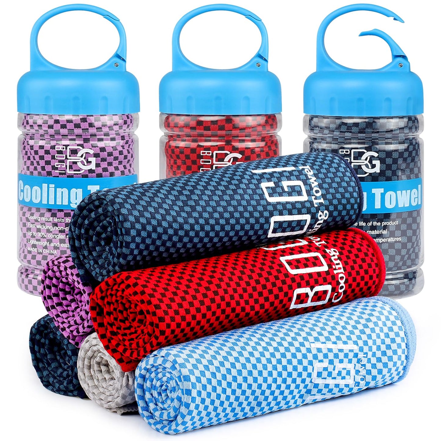 BOGI Cooling Towels for Neck and Face, Soft Breathable Cool Towel for Instant Cooling Stay Cool for Yoga, Sport, Gym, Camping, Running & More Activities