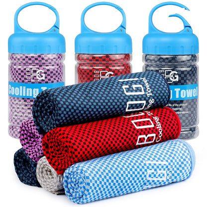 BOGI Cooling Towels for Neck and Face, Soft Breathable Cool Towel for Instant Cooling Stay Cool for Yoga, Sport, Gym, Camping, Running & More Activities