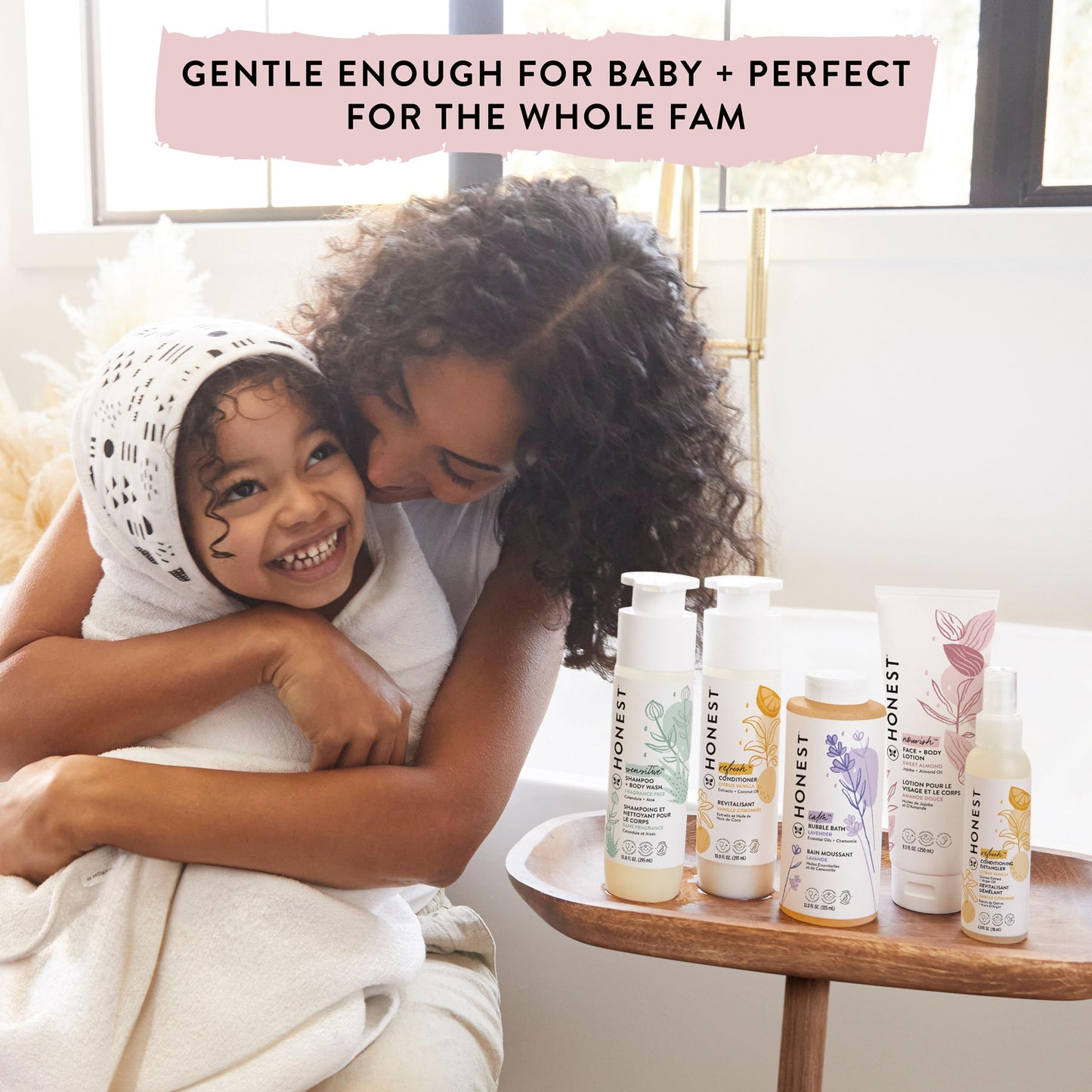 The Honest Company Foaming Bubble Bath & Baby Wash, Tear-Free, Hypoallergenic, Natural Formula, Lavender Calm Scent, 12 fl oz