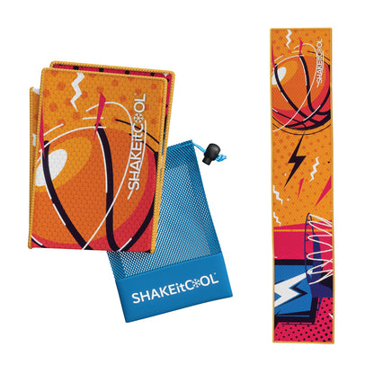 SHAKEitCOOL Original Cooling Towel – Be Cool in Style - Heat Relief, Soft, Lightweight, Sun Protection, Easy Clean - Perfect for Biking, Running, Yoga, Gym, Gardening - Aurora
