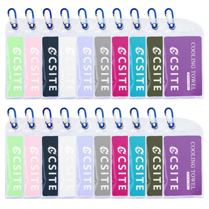 CSITE 4 Pack Cooling Towels (47"x12") for Neck and Face, Ice Towel for Hot Weather, Soft Breathable Chilly Gym Towels, Microfiber Towel for Work Out, Yoga, Running, Camping & More Activities