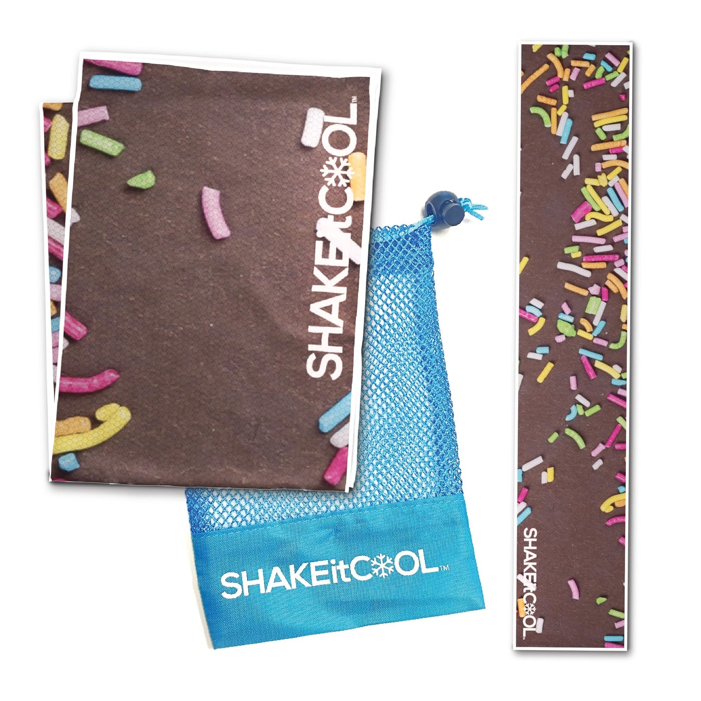 SHAKEitCOOL Original Cooling Towel – Be Cool in Style - Heat Relief, Soft, Lightweight, Sun Protection, Easy Clean - Perfect for Biking, Running, Yoga, Gym, Gardening - Aurora