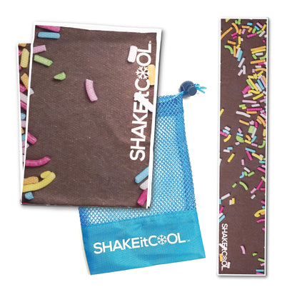 SHAKEitCOOL Original Cooling Towel – Be Cool in Style - Heat Relief, Soft, Lightweight, Sun Protection, Easy Clean - Perfect for Biking, Running, Yoga, Gym, Gardening - Aurora