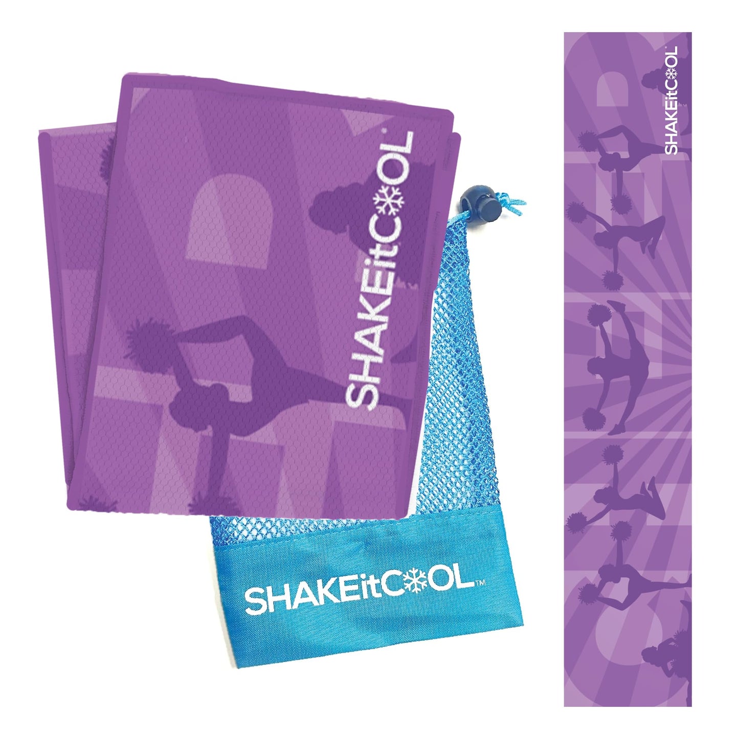 SHAKEitCOOL Original Cooling Towel – Be Cool in Style - Heat Relief, Soft, Lightweight, Sun Protection, Easy Clean - Perfect for Biking, Running, Yoga, Gym, Gardening - Aurora