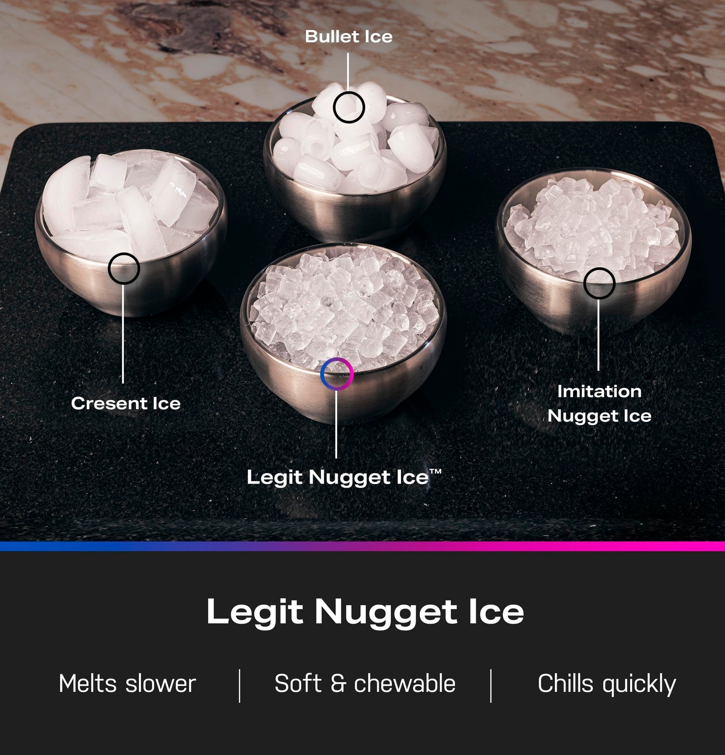 GE Profile Opal 2.0 Ultra Nugget Ice Maker with Scale Inhibiting Filter, Scoop Included, 38 lbs in 24 Hours, Pellet Ice Machine with WiFi & Smart Connected, Stainless Steel