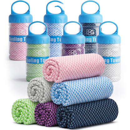 BOGI Cooling Towels for Neck and Face, Soft Breathable Cool Towel for Instant Cooling Stay Cool for Yoga, Sport, Gym, Camping, Running & More Activities