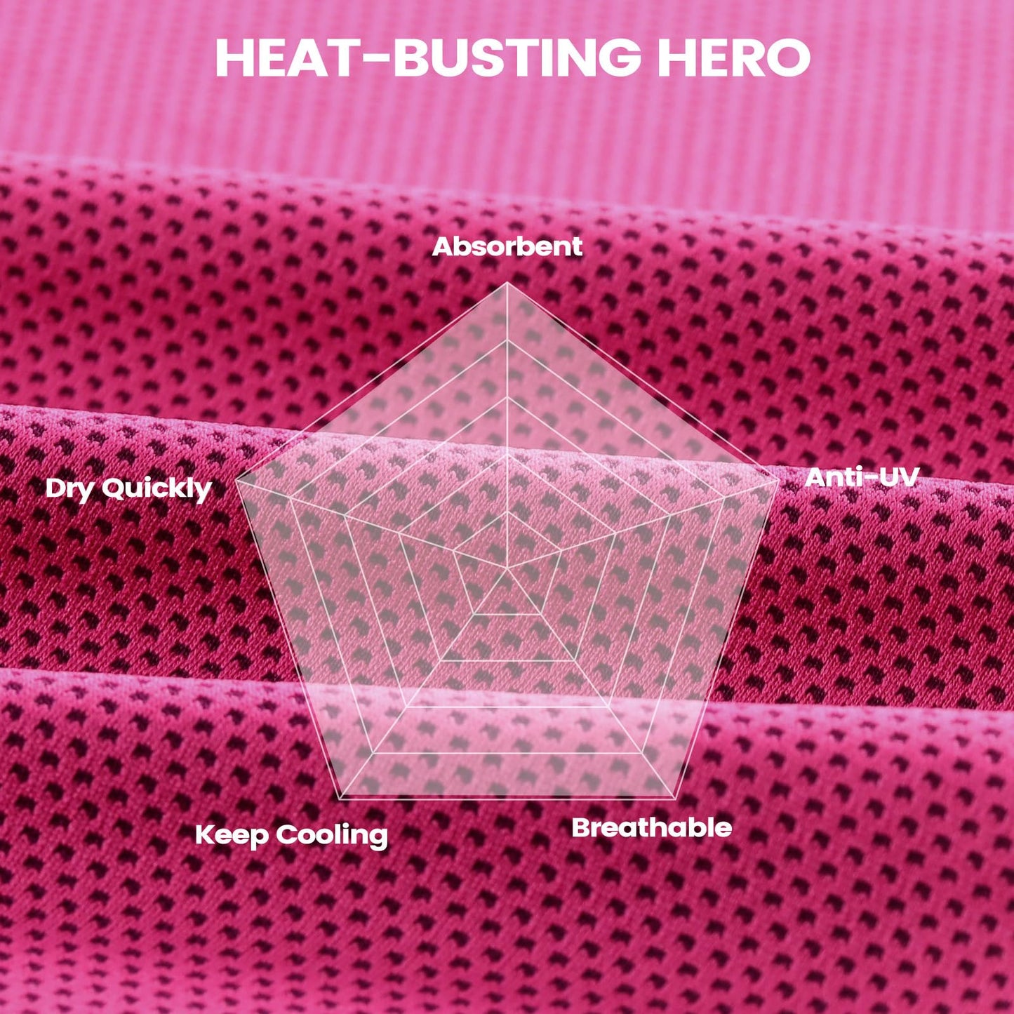 Clothirily Cooling Towels for Women Men, Breathable Cooling Towels for Neck and Face, Workout Towel for Hot Weather, Sweat Towel for Gym Yoga, Camping, Fitness, Running, Traveling, 6 Pack 40"x12"
