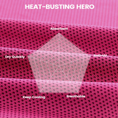 Clothirily Cooling Towels for Women Men, Breathable Cooling Towels for Neck and Face, Workout Towel for Hot Weather, Sweat Towel for Gym Yoga, Camping, Fitness, Running, Traveling, 6 Pack 40"x12"