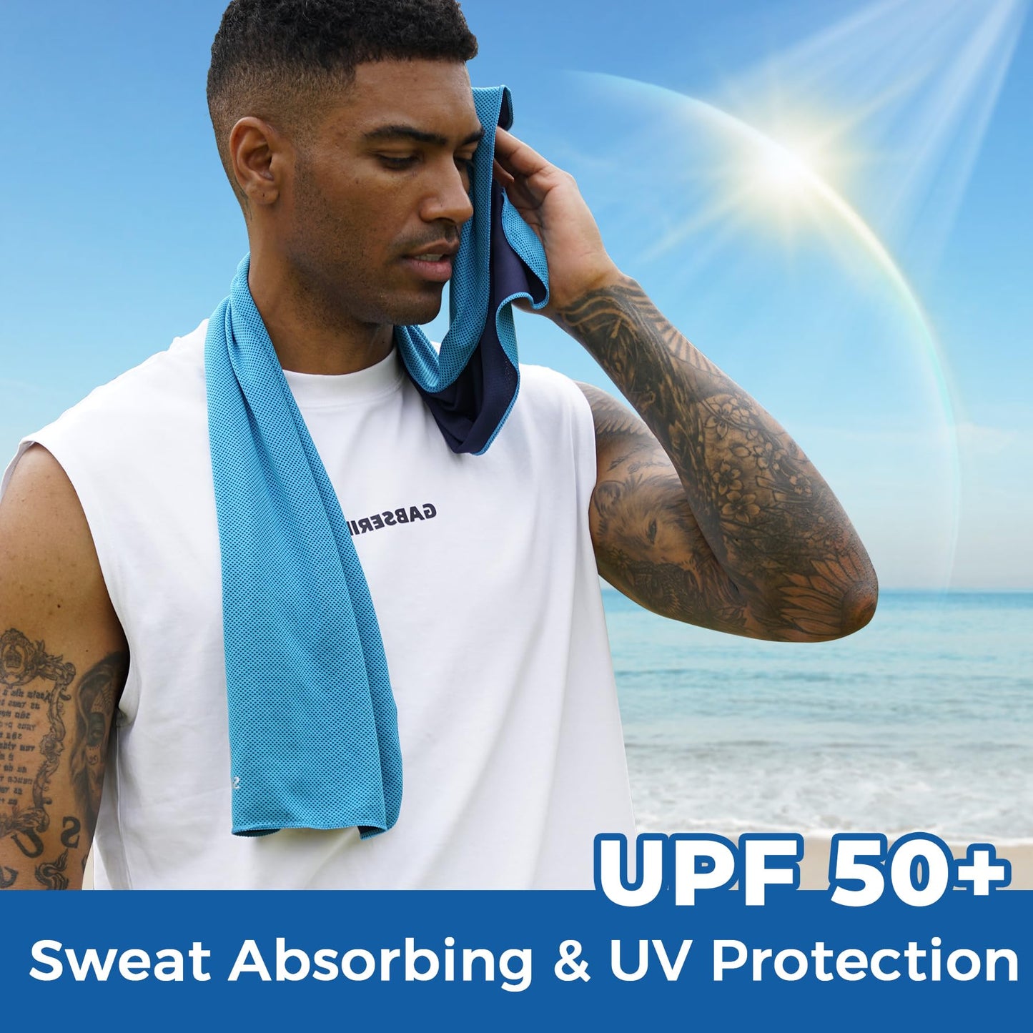 Sukeen Cooling Towels 6 Pack (40"x12"), Cooling Towels for Neck and Face, Quick Dry Sport Camping Cooling Towel, Cold Towel for Hot Weather