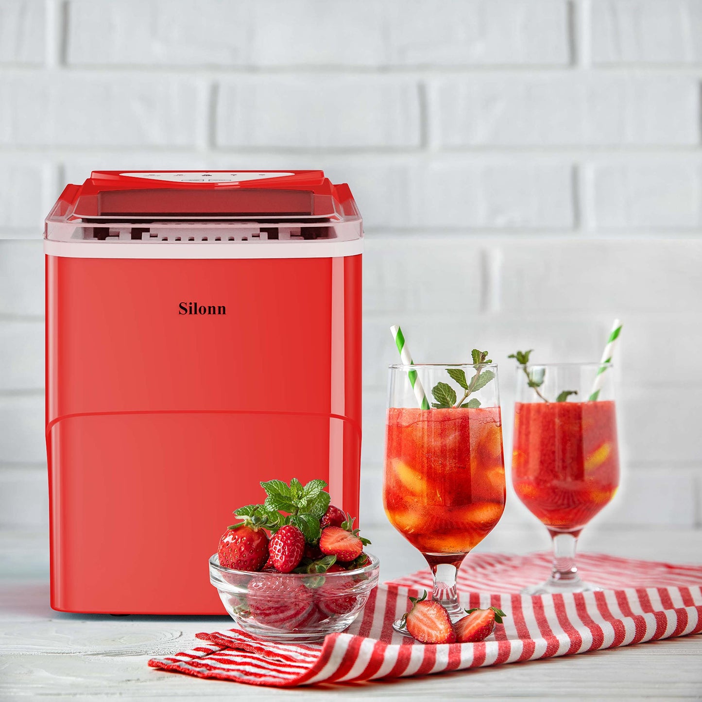 Silonn Nugget Ice Maker Countertop with APP & Voice Control, Self Cleaning Ice Machine with 3L Large Water Tank, 40 lbs/24H Soft Chewable Ice, Portable Pebble Ice Maker for Home, Kitchen and Party