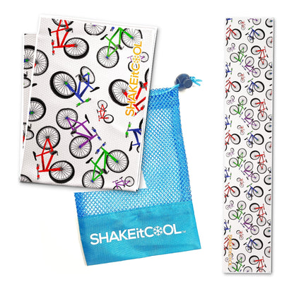 SHAKEitCOOL Original Cooling Towel – Be Cool in Style - Heat Relief, Soft, Lightweight, Sun Protection, Easy Clean - Perfect for Biking, Running, Yoga, Gym, Gardening - Aurora