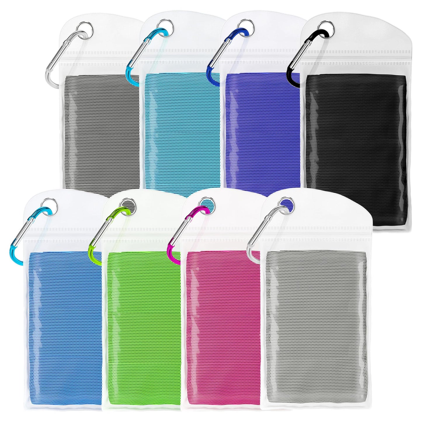 Cooling Towels for Neck and Face 8Pack(40"x12"), Cooling Neck Wraps for Gym | Sweat wicking, Quick dry, Lightweight, Reusable, Absorbent, Cool Towel for Running, Yoga, Workout, Travel, Climbing