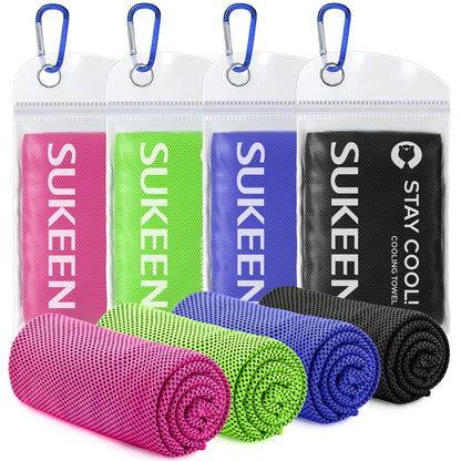 Sukeen Cooling Towels 6 Pack (40"x12"), Cooling Towels for Neck and Face, Quick Dry Sport Camping Cooling Towel, Cold Towel for Hot Weather