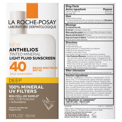 La Roche Posay Anthelios 50 Mineral Tinted Ultra Light Sunscreen Fluid