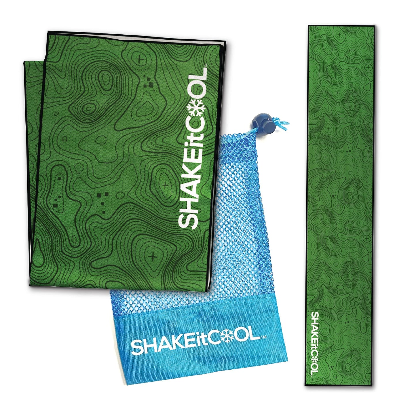 SHAKEitCOOL Original Cooling Towel – Be Cool in Style - Heat Relief, Soft, Lightweight, Sun Protection, Easy Clean - Perfect for Biking, Running, Yoga, Gym, Gardening - Aurora