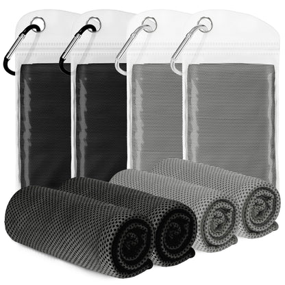 Cooling Towels for Neck and Face 8Pack(40"x12"), Cooling Neck Wraps for Gym | Sweat wicking, Quick dry, Lightweight, Reusable, Absorbent, Cool Towel for Running, Yoga, Workout, Travel, Climbing