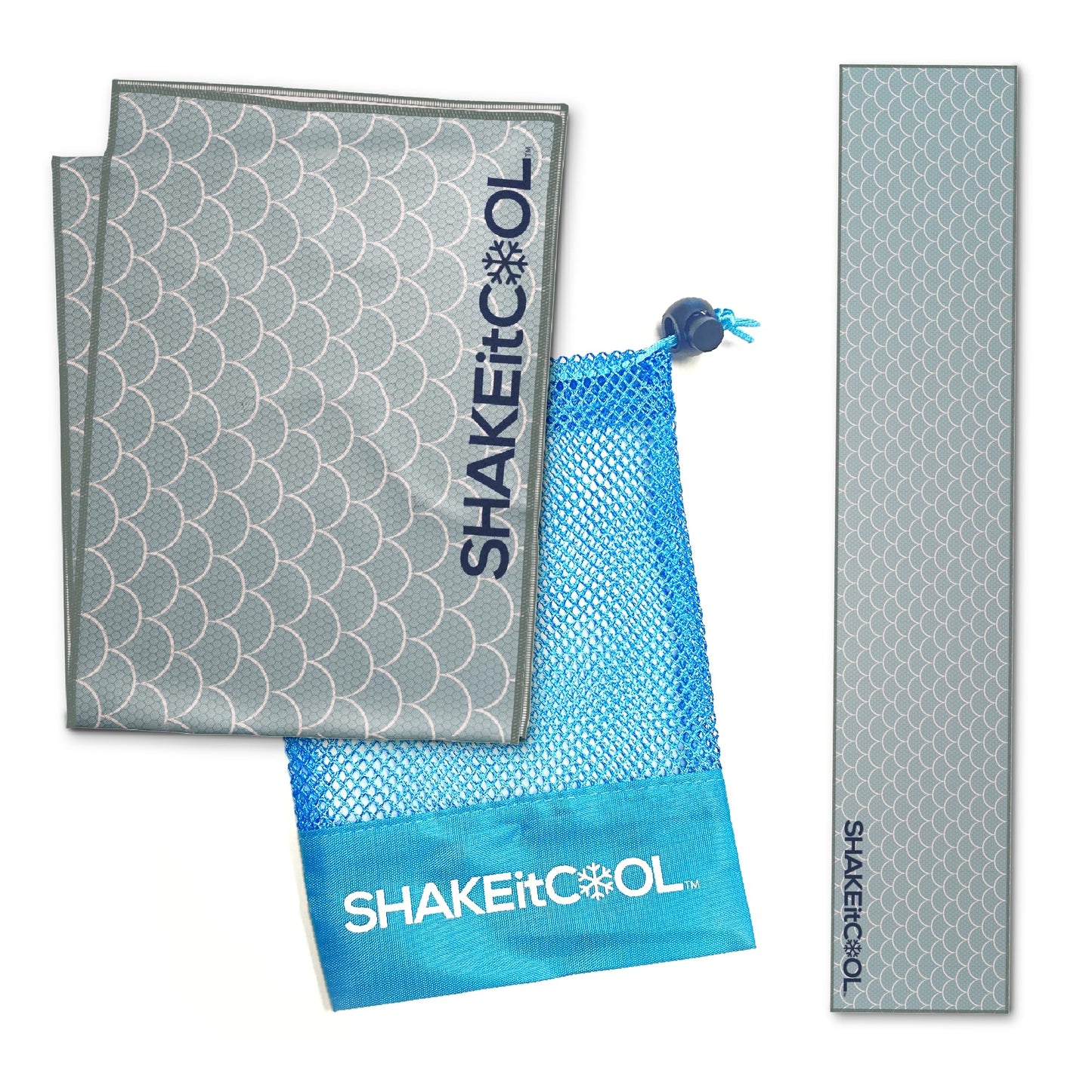 SHAKEitCOOL Original Cooling Towel – Be Cool in Style - Heat Relief, Soft, Lightweight, Sun Protection, Easy Clean - Perfect for Biking, Running, Yoga, Gym, Gardening - Aurora