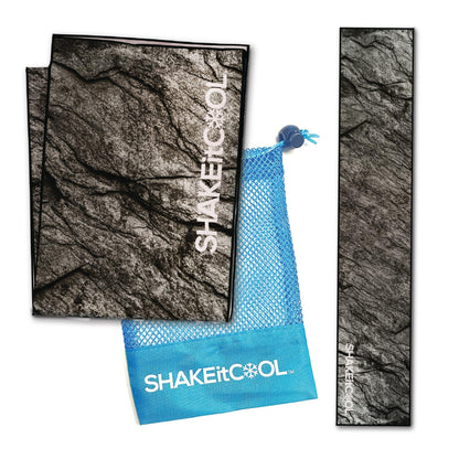 SHAKEitCOOL Original Cooling Towel – Be Cool in Style - Heat Relief, Soft, Lightweight, Sun Protection, Easy Clean - Perfect for Biking, Running, Yoga, Gym, Gardening - Aurora
