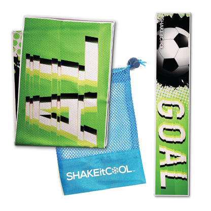 SHAKEitCOOL Original Cooling Towel – Be Cool in Style - Heat Relief, Soft, Lightweight, Sun Protection, Easy Clean - Perfect for Biking, Running, Yoga, Gym, Gardening - Aurora