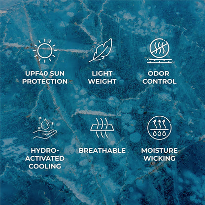 SHAKEitCOOL Original Cooling Towel – Be Cool in Style - Heat Relief, Soft, Lightweight, Sun Protection, Easy Clean - Perfect for Biking, Running, Yoga, Gym, Gardening - Aurora