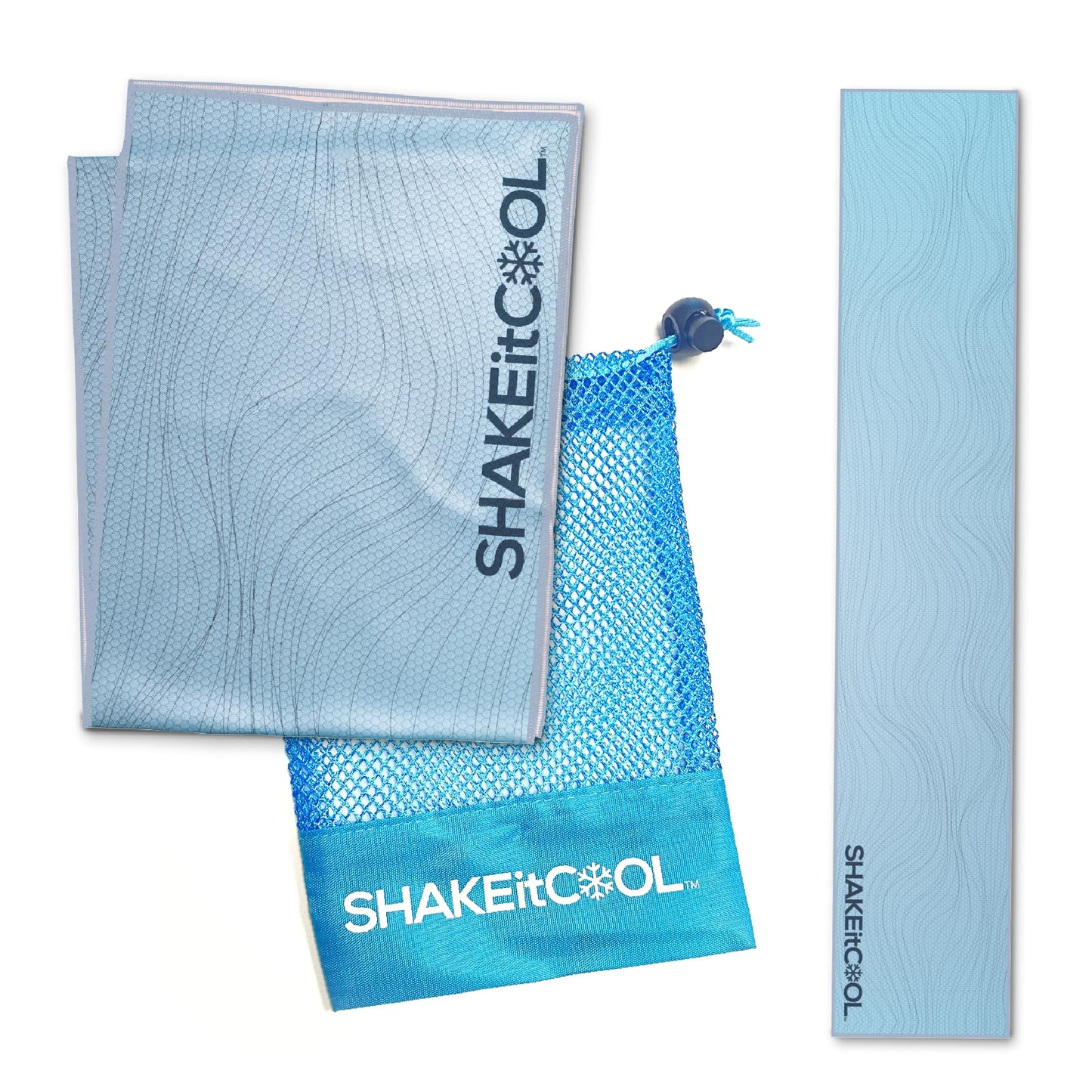 SHAKEitCOOL Original Cooling Towel – Be Cool in Style - Heat Relief, Soft, Lightweight, Sun Protection, Easy Clean - Perfect for Biking, Running, Yoga, Gym, Gardening - Aurora
