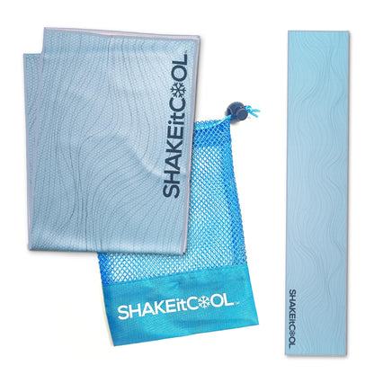 SHAKEitCOOL Original Cooling Towel – Be Cool in Style - Heat Relief, Soft, Lightweight, Sun Protection, Easy Clean - Perfect for Biking, Running, Yoga, Gym, Gardening - Aurora