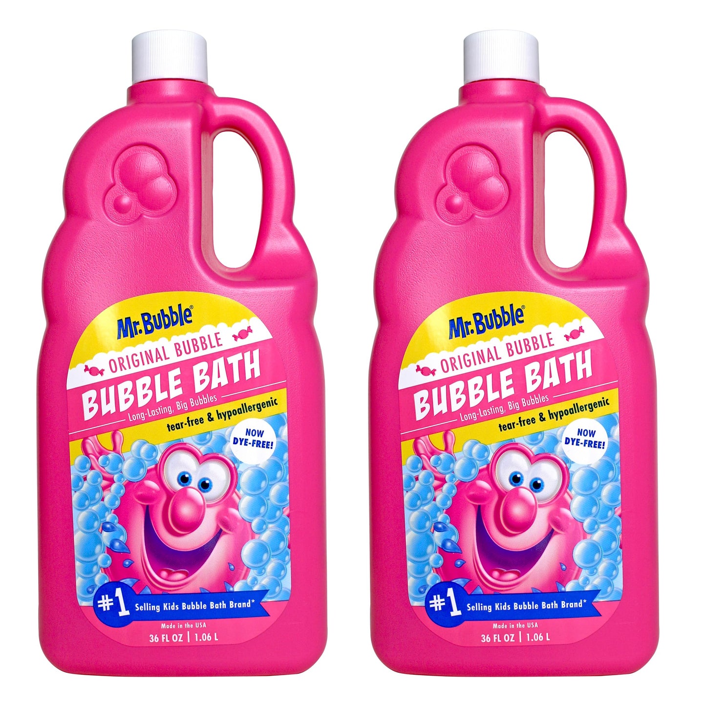 Mr. Bubble Original Bubble Bath - Great for Your Baby, Kids, and Adults - Hypoallergenic, Tear Free Bubble Bath Solution (2 Bottles, 16 fl oz Each)