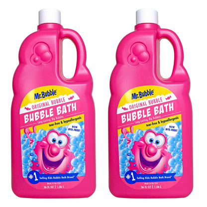 Mr. Bubble Original Bubble Bath - Great for Your Baby, Kids, and Adults - Hypoallergenic, Tear Free Bubble Bath Solution (2 Bottles, 16 fl oz Each)