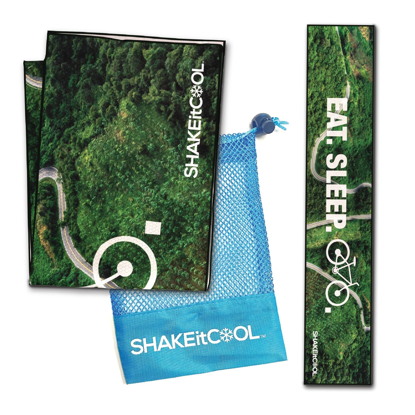 SHAKEitCOOL Original Cooling Towel – Be Cool in Style - Heat Relief, Soft, Lightweight, Sun Protection, Easy Clean - Perfect for Biking, Running, Yoga, Gym, Gardening - Aurora