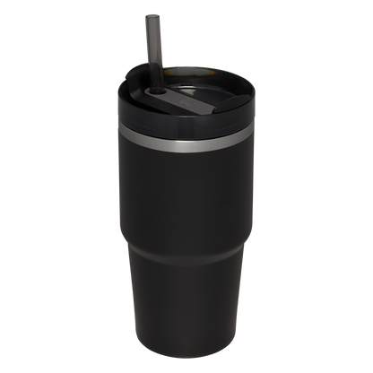 Splash-Resistant FlowState The Quencher H2.0 Flowstate Tumbler D030T - Double-Wall Vacuum Insulated Travel Tumbler with Straw Detail