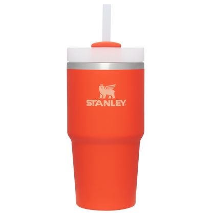 Splash-Resistant FlowState The Quencher H2.0 Flowstate Tumbler D030T - Double-Wall Vacuum Insulated Travel Tumbler with Straw - Tigerlily