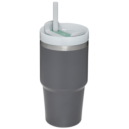 Splash-Resistant FlowState The Quencher H2.0 Flowstate Tumbler D030T - Double-Wall Vacuum Insulated Travel Tumbler with Straw Detail