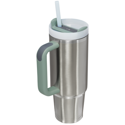 Splash-Resistant FlowState The Quencher H2.0 Flowstate Tumbler D051L - FlowState 3-Position Lid Insulated Travel Mug Detail