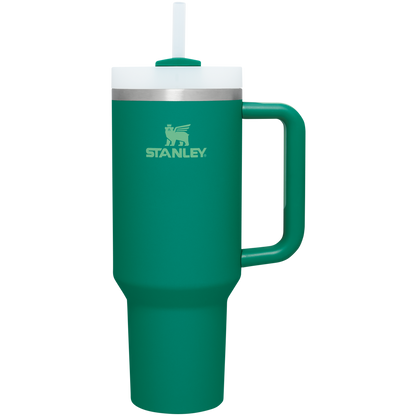 Splash-Resistant FlowState The Quencher H2.0 Flowstate Tumbler  | Stanley Create D332L - Double-Wall Vacuum Insulated Travel Tumbler with Straw Detail