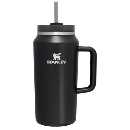 Splash-Resistant FlowState The Quencher H2.0 Flowstate Tumbler D033Q - Premium Stainless Steel Straw Cup for All-Day Hydration - Black Glow