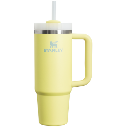 Splash-Resistant FlowState The Quencher H2.0 Flowstate Tumbler | Stanley Create D331C - Double-Wall Vacuum Insulated Travel Tumbler with Straw Detail