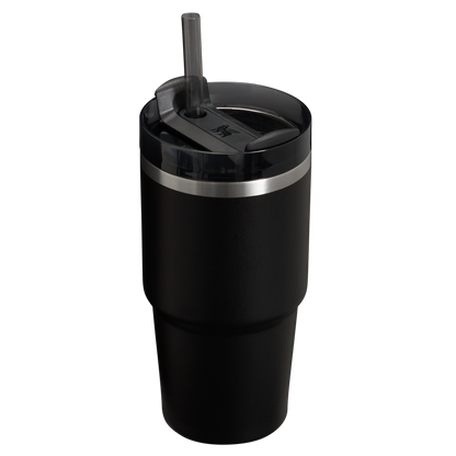 Splash-Resistant FlowState The Quencher H2.0 Flowstate Tumbler D030T - Double-Wall Vacuum Insulated Travel Tumbler with Straw Detail