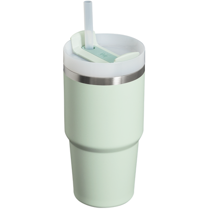Splash-Resistant FlowState The Quencher H2.0 Flowstate Tumbler D030T - Double-Wall Vacuum Insulated Travel Tumbler with Straw Detail