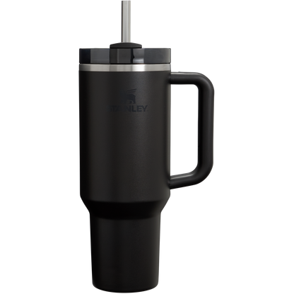 Insulated Travel The Quencher H2.0 Flowstate Tumbler D050X - 40oz Large Capacity Car-Cup Friendly Quencher - Black 2.0