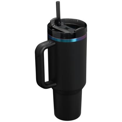 Large Capacity The Black Chroma Quencher H2.0 Flowstate Tumbler D252B - Premium Stainless Steel Straw Cup for All-Day Hydration Detail