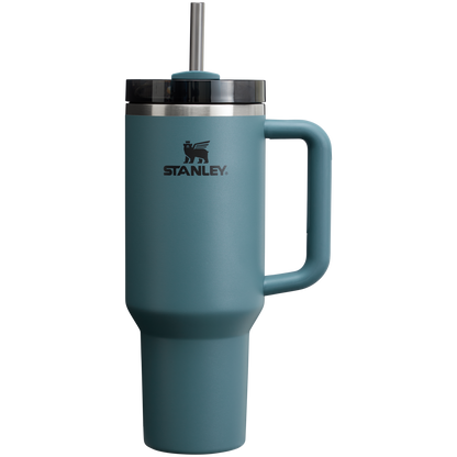 Splash-Resistant FlowState The Quencher H2.0 Flowstate Tumbler  | Stanley Create D332L - Double-Wall Vacuum Insulated Travel Tumbler with Straw Detail