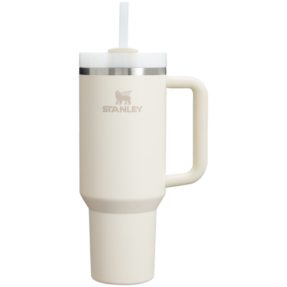 Splash-Resistant FlowState The Quencher H2.0 Flowstate Tumbler  | Stanley Create D332L - Double-Wall Vacuum Insulated Travel Tumbler with Straw Detail