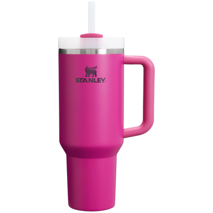 Splash-Resistant FlowState The Quencher H2.0 Flowstate Tumbler  | Stanley Create D332L - Double-Wall Vacuum Insulated Travel Tumbler with Straw Detail