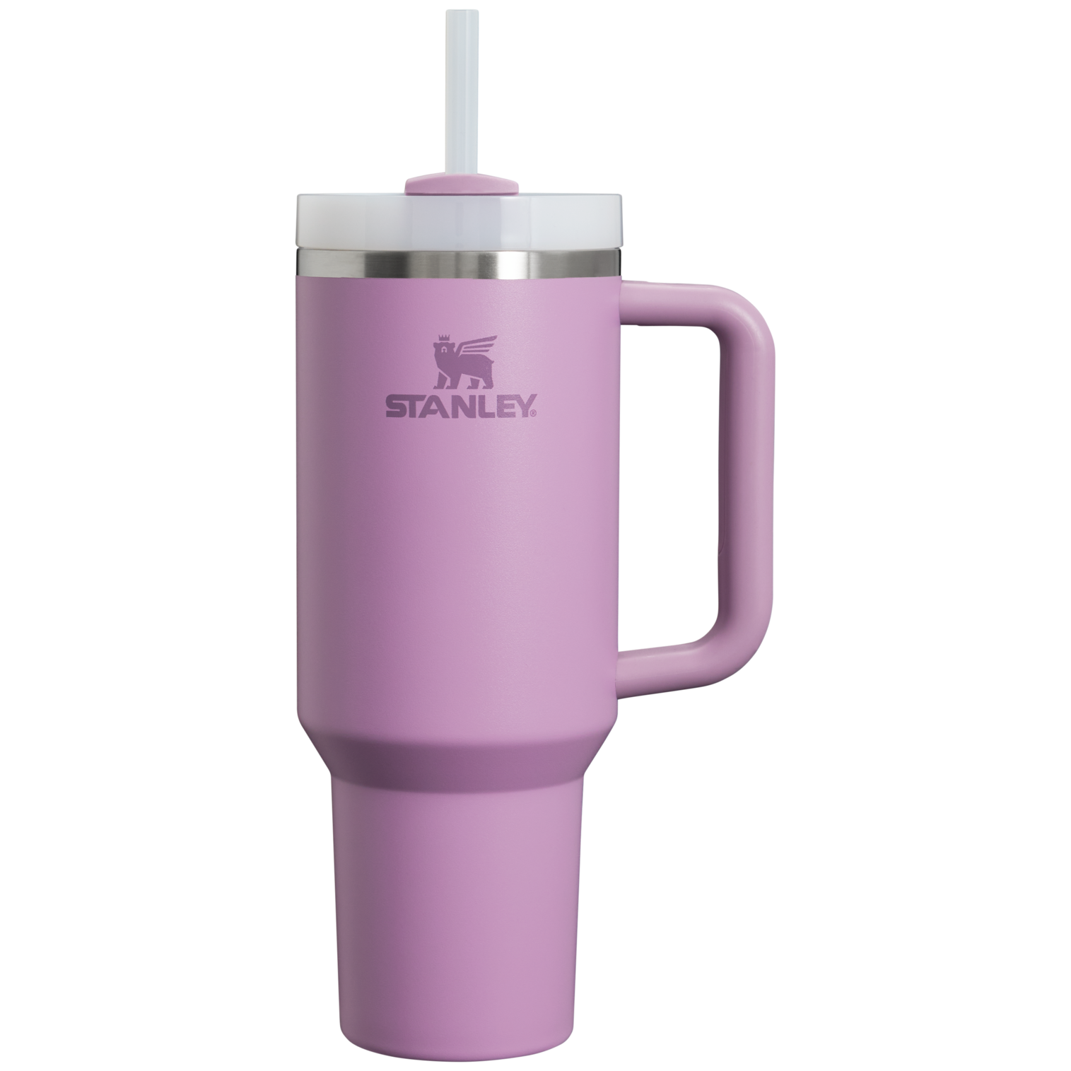 Splash-Resistant FlowState The Quencher H2.0 Flowstate Tumbler  | Stanley Create D332L - Double-Wall Vacuum Insulated Travel Tumbler with Straw Detail