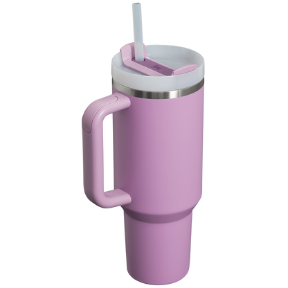 Splash-Resistant FlowState The Quencher H2.0 Flowstate Tumbler  | Stanley Create D332L - Double-Wall Vacuum Insulated Travel Tumbler with Straw Detail