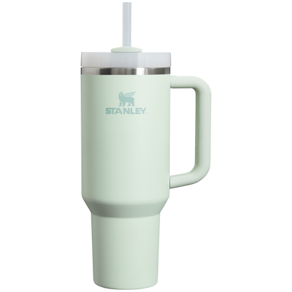 Splash-Resistant FlowState The Quencher H2.0 Flowstate Tumbler  | Stanley Create D332L - Double-Wall Vacuum Insulated Travel Tumbler with Straw Detail