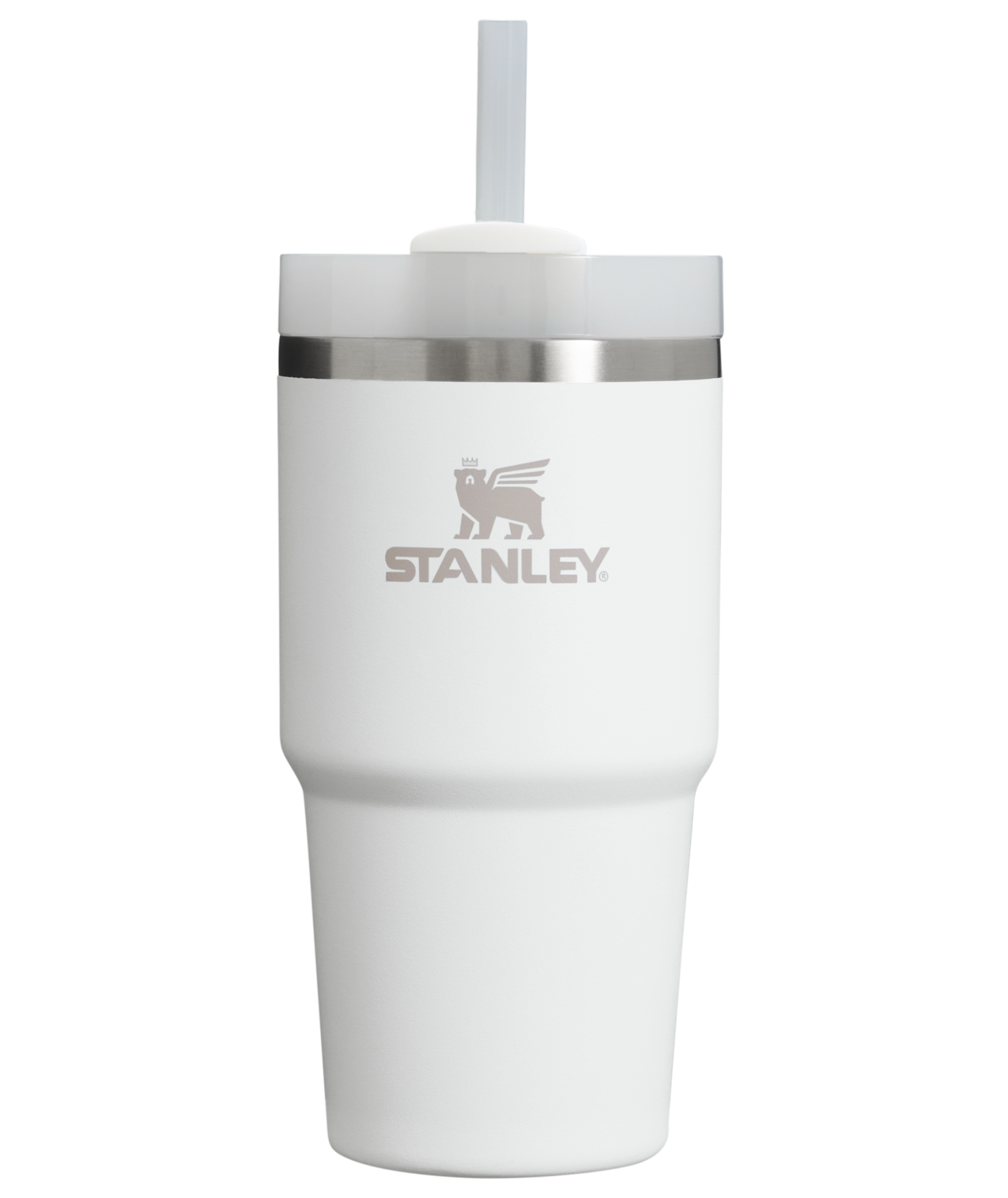 Car-Cup Friendly The Quencher H2.0 Flowstate Tumbler  | Stanley Create D329E - Double-Wall Vacuum Insulated Travel Tumbler with Straw - Frost