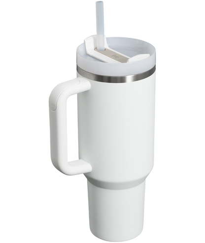 Splash-Resistant FlowState The Quencher H2.0 Flowstate Tumbler  | Stanley Create D332L - Double-Wall Vacuum Insulated Travel Tumbler with Straw Detail