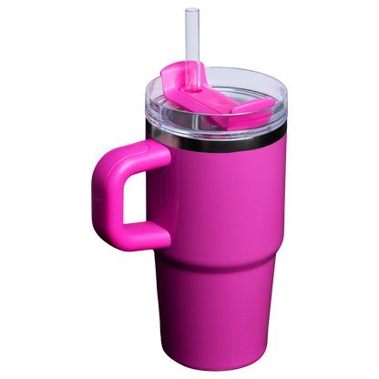 Large Capacity The Quencher H2.O Flowstate Tumbler with Handle | Stanley Create D309N - Double-Wall Vacuum Insulated Travel Tumbler with Straw Detail